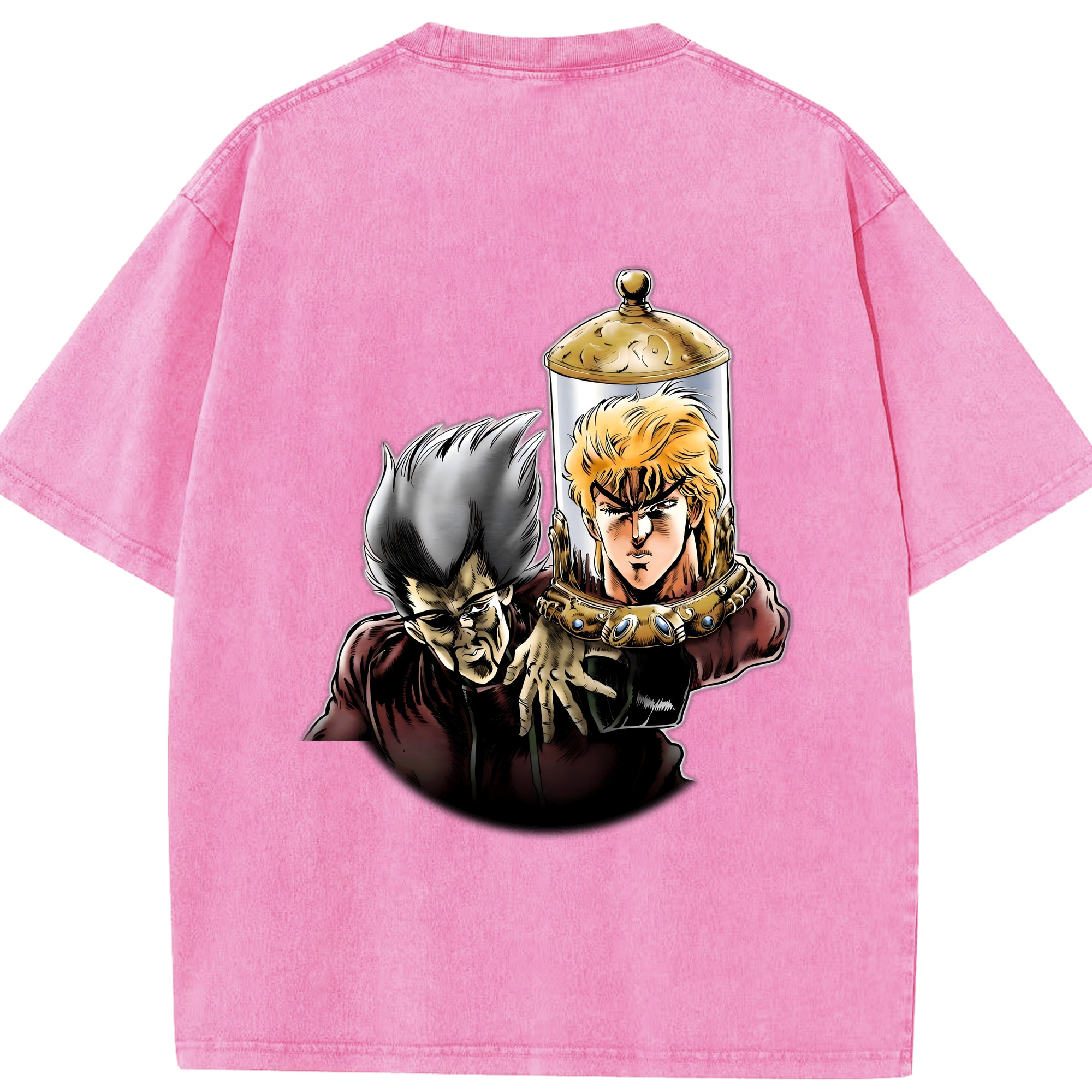 （画像用） ジョジョの奇妙な冒険 ディオ?ブランドー JoJo's Bizarre Adventure Dio Brando 綿100% ヴィンテージ風 半袖Tシャツ（背面プリント）